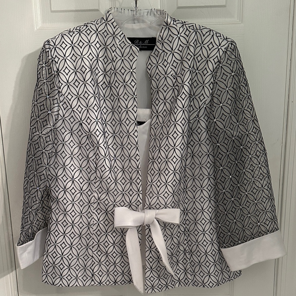 Sparkly Patterned Women's 2 piece Blouse jacket and camisole tank